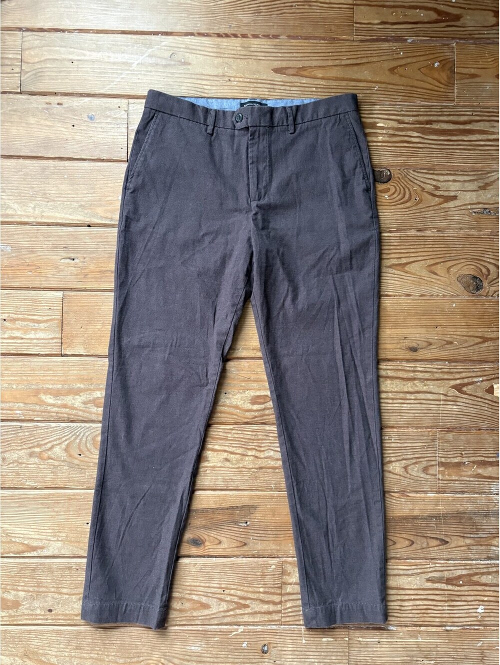 Banana Republic Men's 33x34 Slim Tapered Fit Brown Stretch Pants